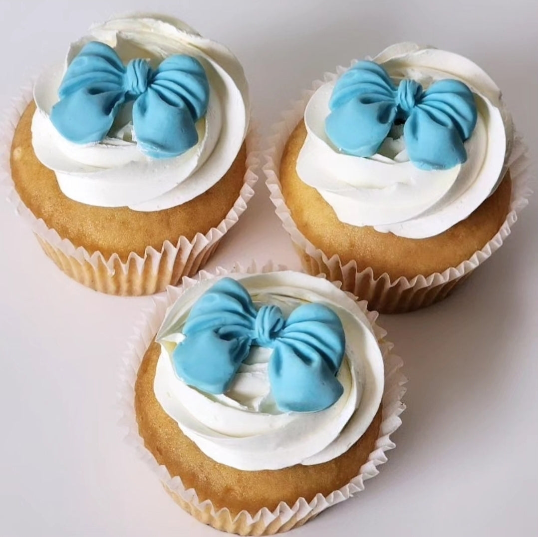Bow Cupcakes (Blue)