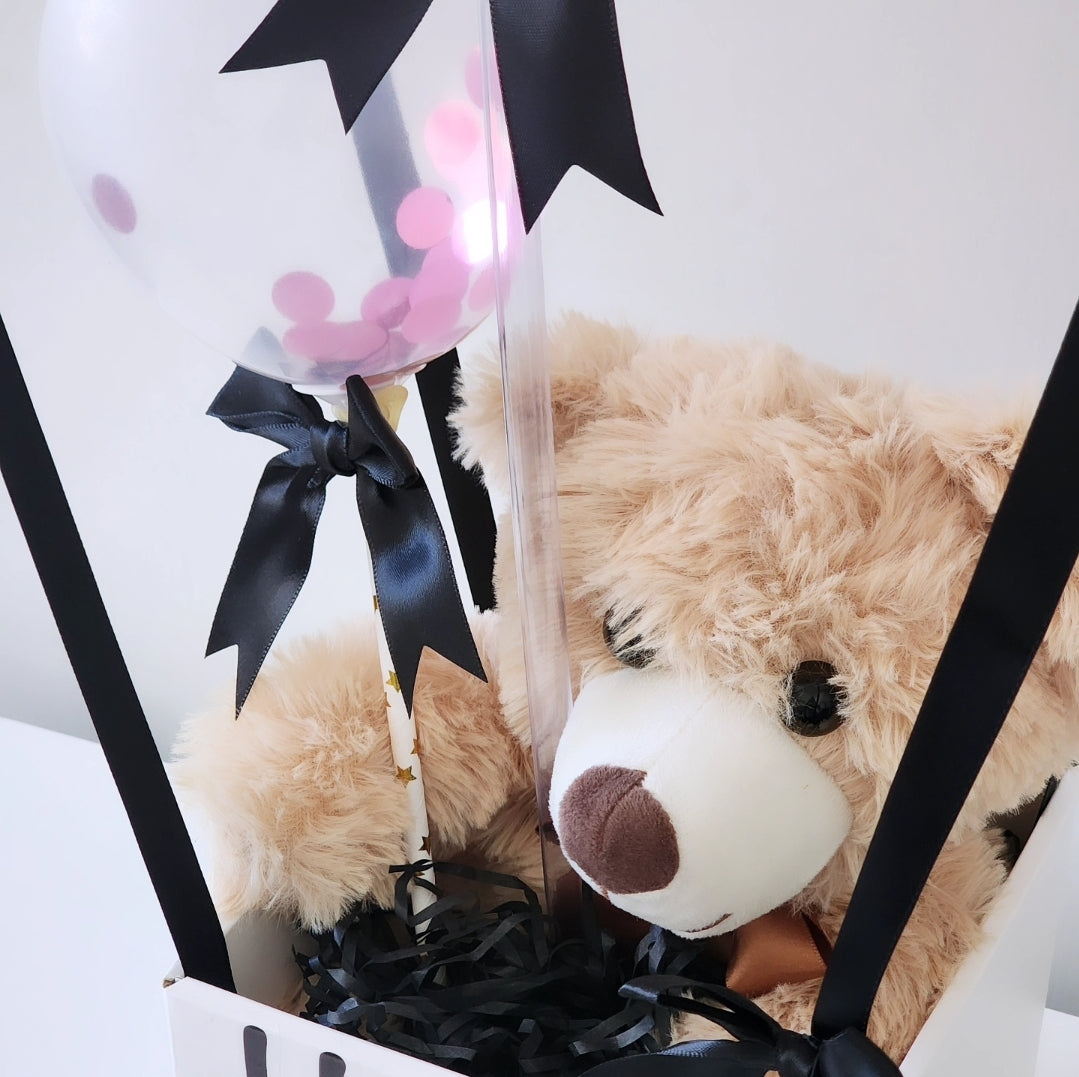 Birthday Bubble Balloon (black and pink)