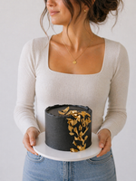 Black cake with gold leaf decorations sydney 