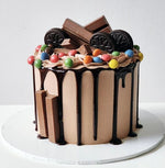 Chocolate buttercream birthday cake with chocolate details Sydney next day delivery
