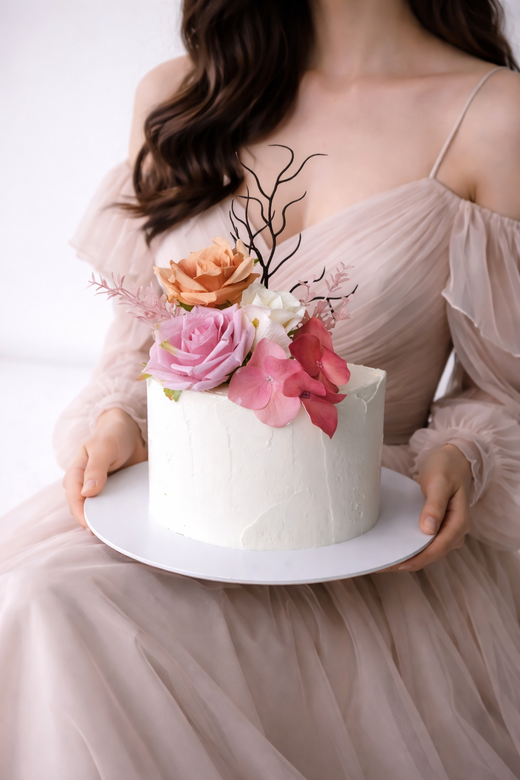 Floral buttercream cake with flower details Sydney next day delivery