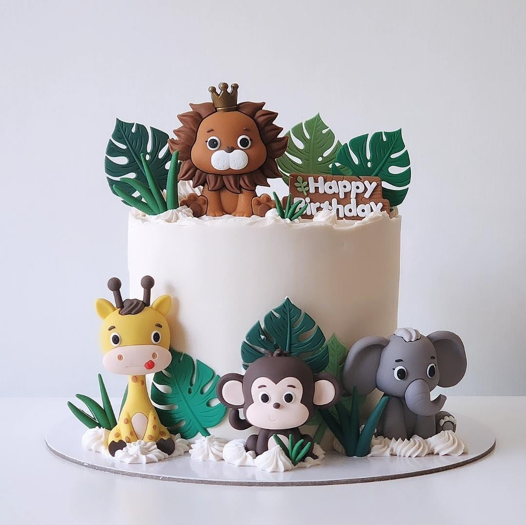 Safari buttercream birthday cake with jungle details Sydney next day delivery