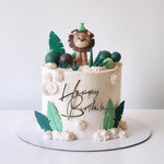 Lion buttercream birthday cake with details Sydney next day delivery