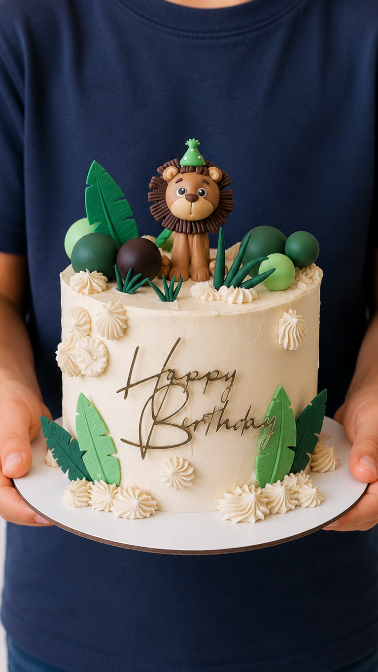 Lion birthday jungle cake, sydney