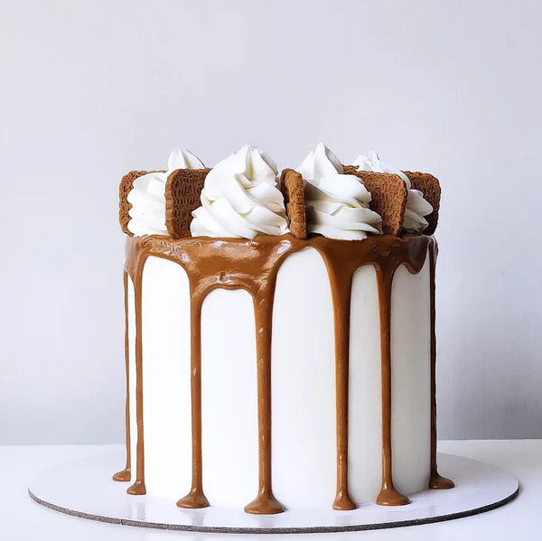 Lotus buttercream birthday cake with drip details Sydney next day delivery