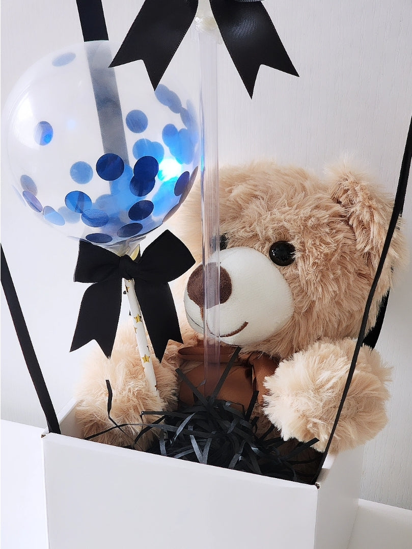 Birthday Bubble Balloon (black and blue)