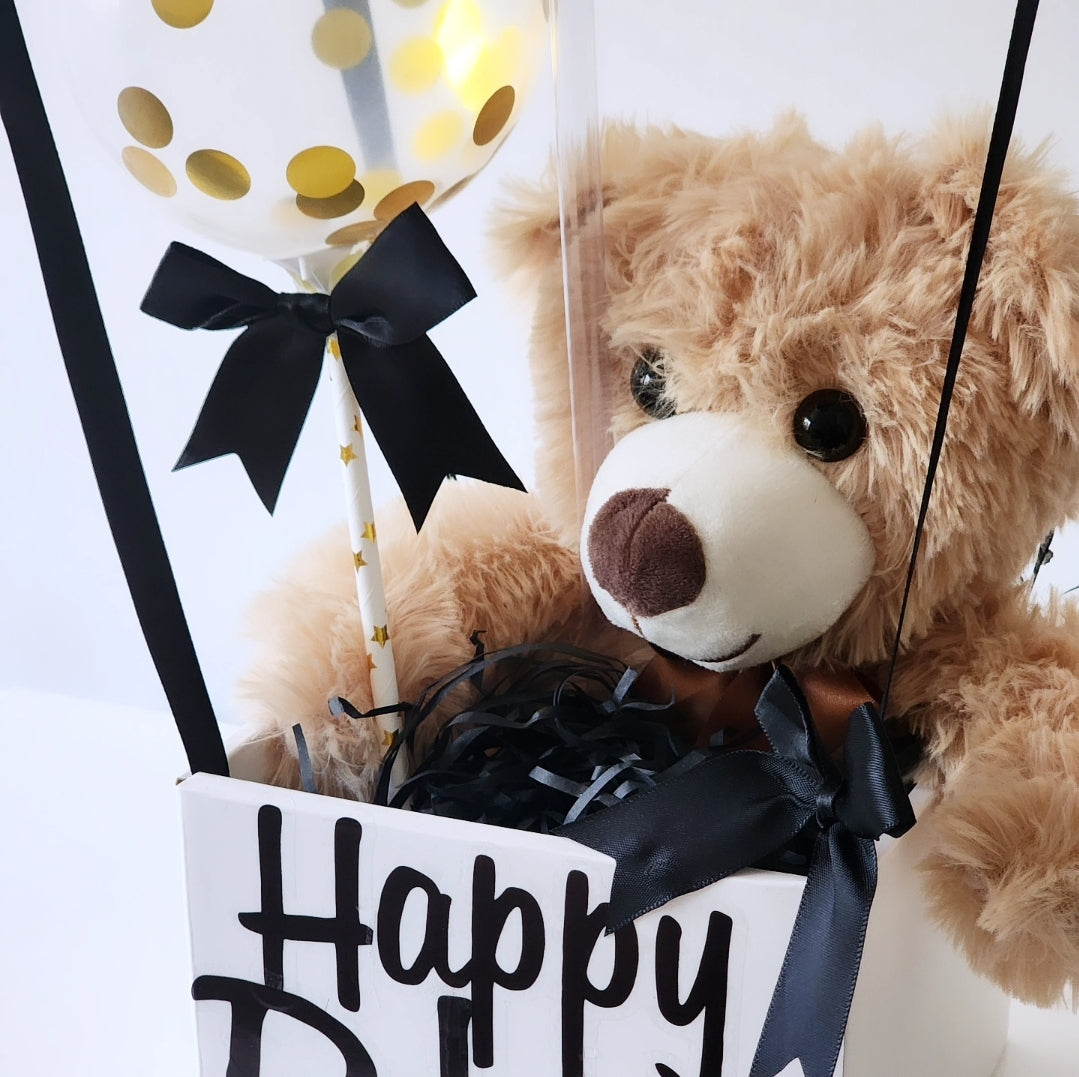 Gold and black Bubble Balloon