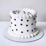 White buttercream birthday cake with heart details Sydney next day delivery