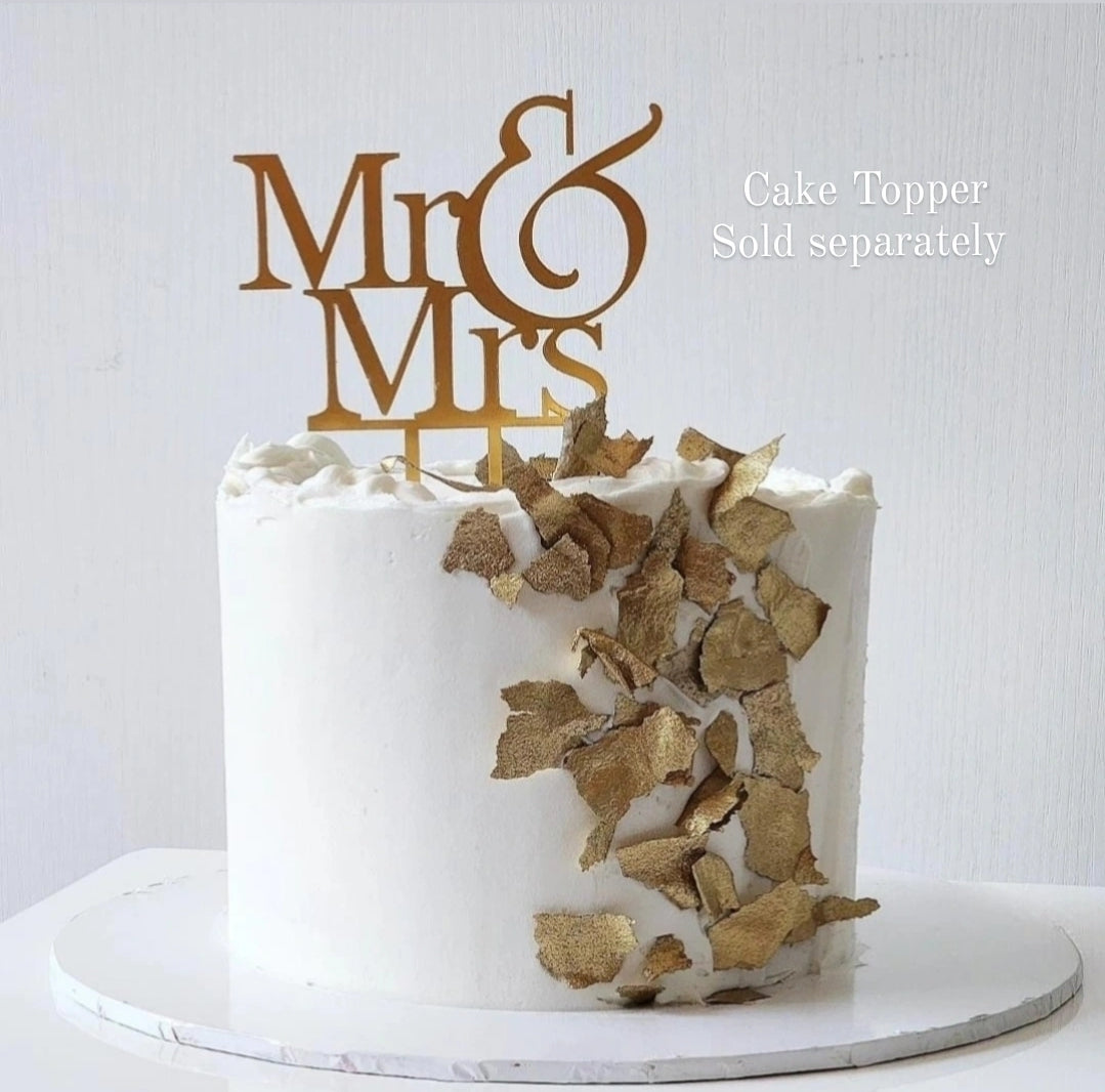 White and gold buttercream birthday cake with gold details Sydney next day delivery