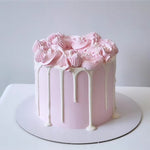 Pink buttercream birthday cake with spinkle details Sydney next day delivery