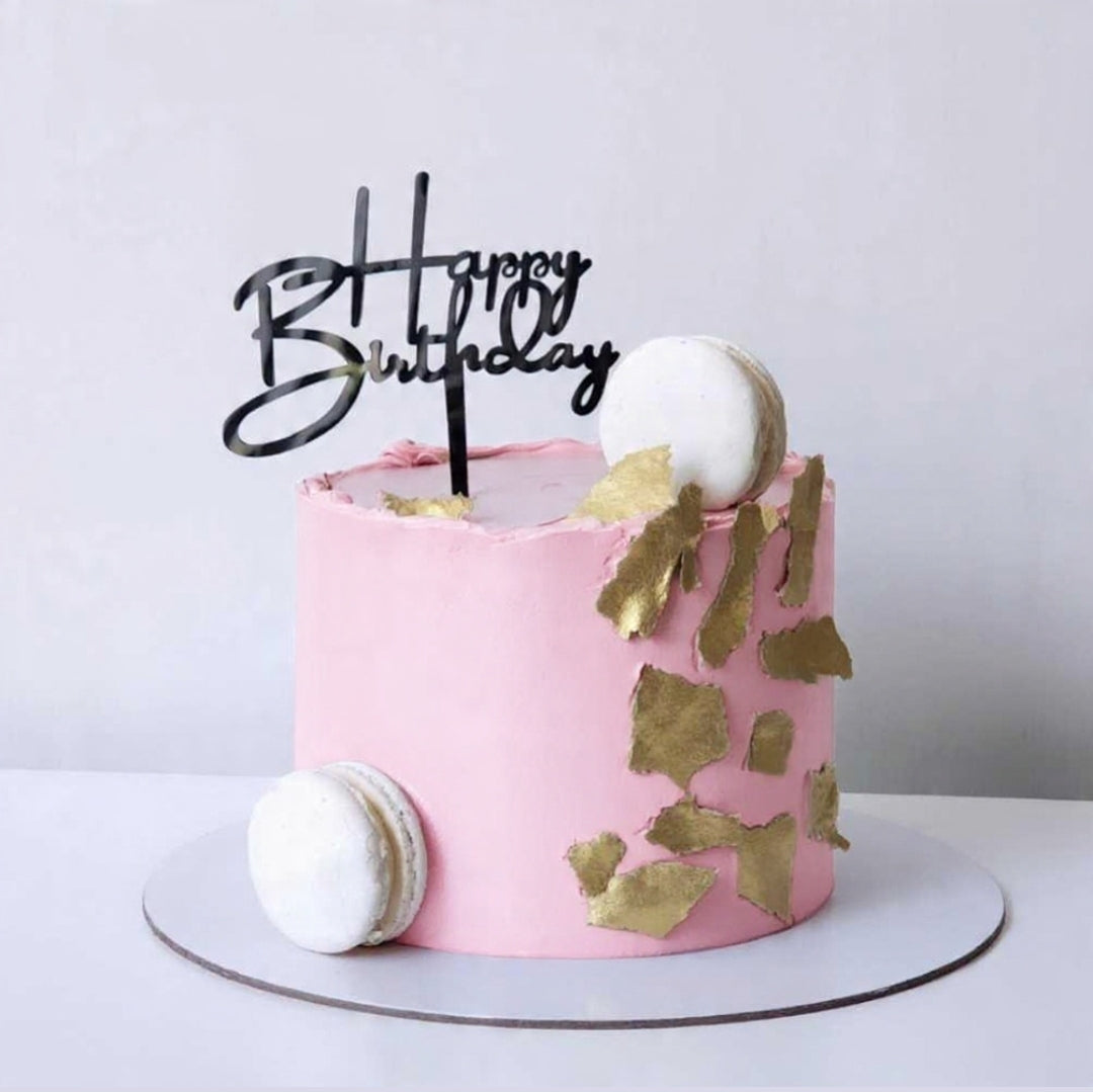 Pink buttercream birthday cake, Sydney next day delivery