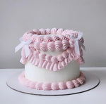 White buttercream birthday cake with pink details Sydney next day delivery