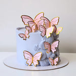 Purple buttercream birthday cake with butterfly details Sydney next day delivery